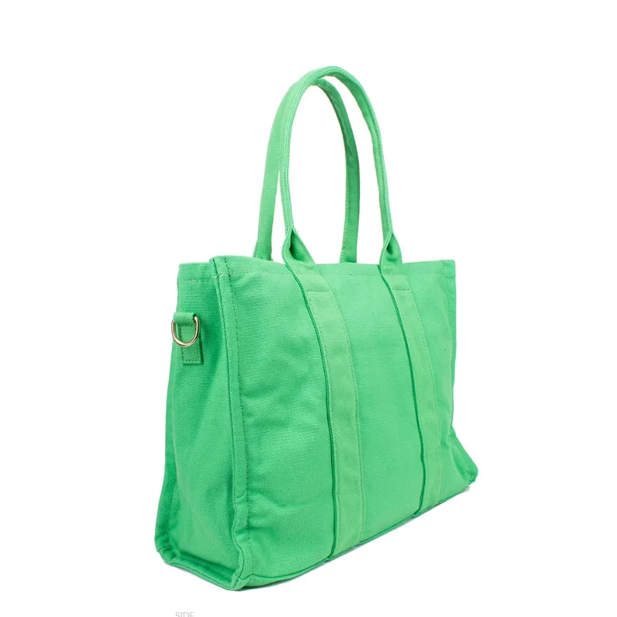 2-in-1 canvas tote set - pink