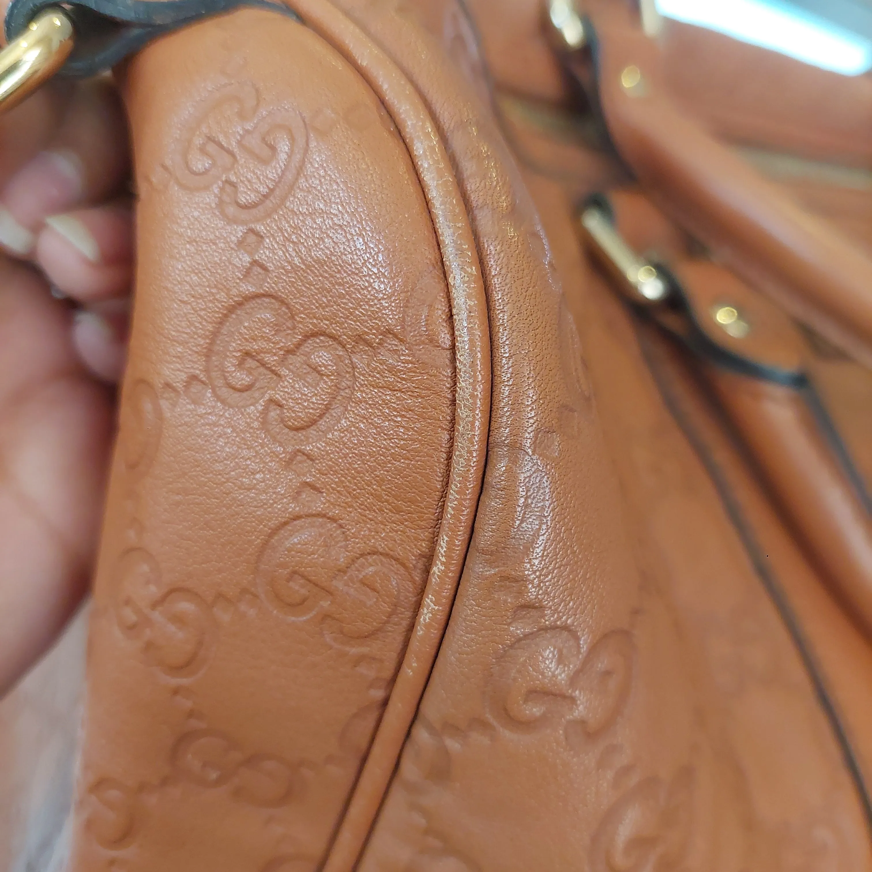 Gucci Guccissima Tan Leather Medium Joy Boston Bag | Pre Loved