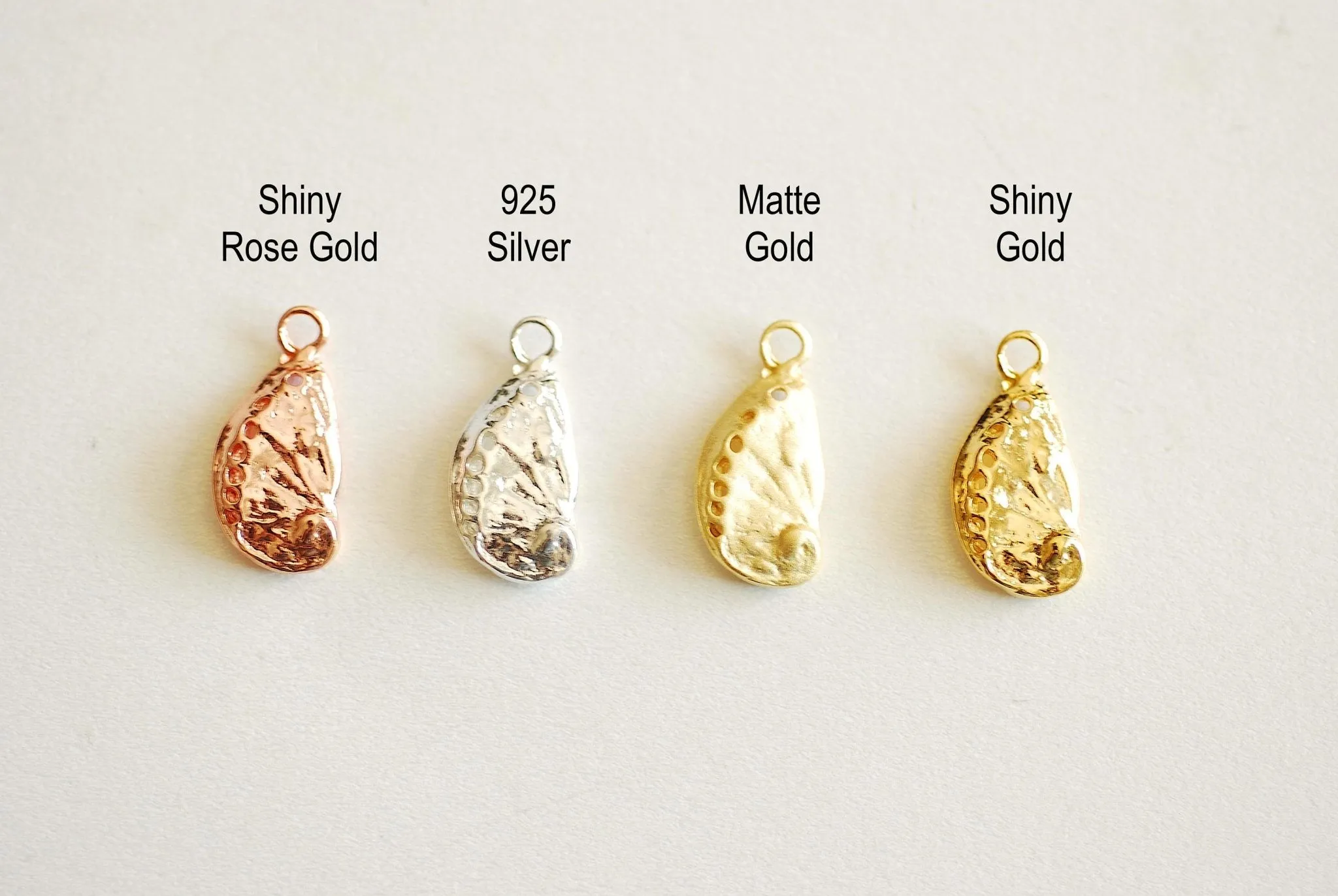 Shiny Gold Wholesale Abalone Shell Charm- Vermeil Gold, cowrie shell, nautical sea shell, oyster shell, seashell charm, beach ocean, shell charm, 372
