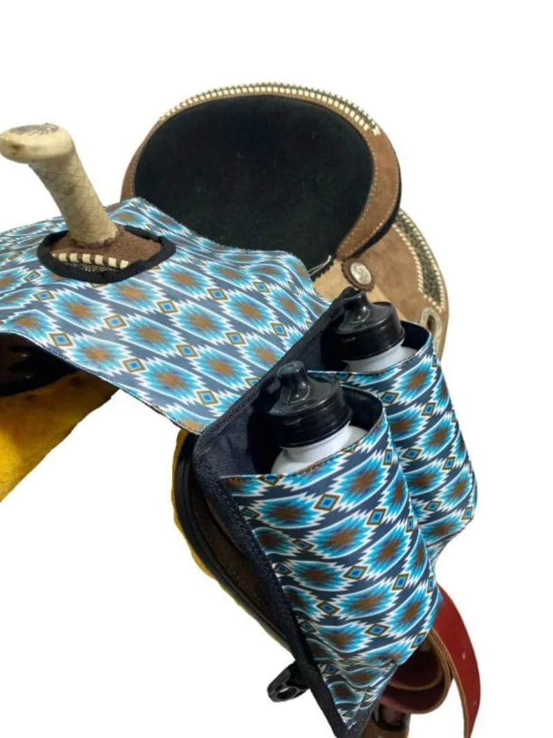 Showman Horn Bag Blue Aztec