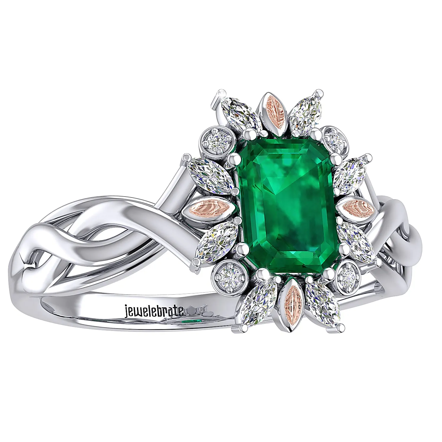 THE ENTWINED EMERALD RING