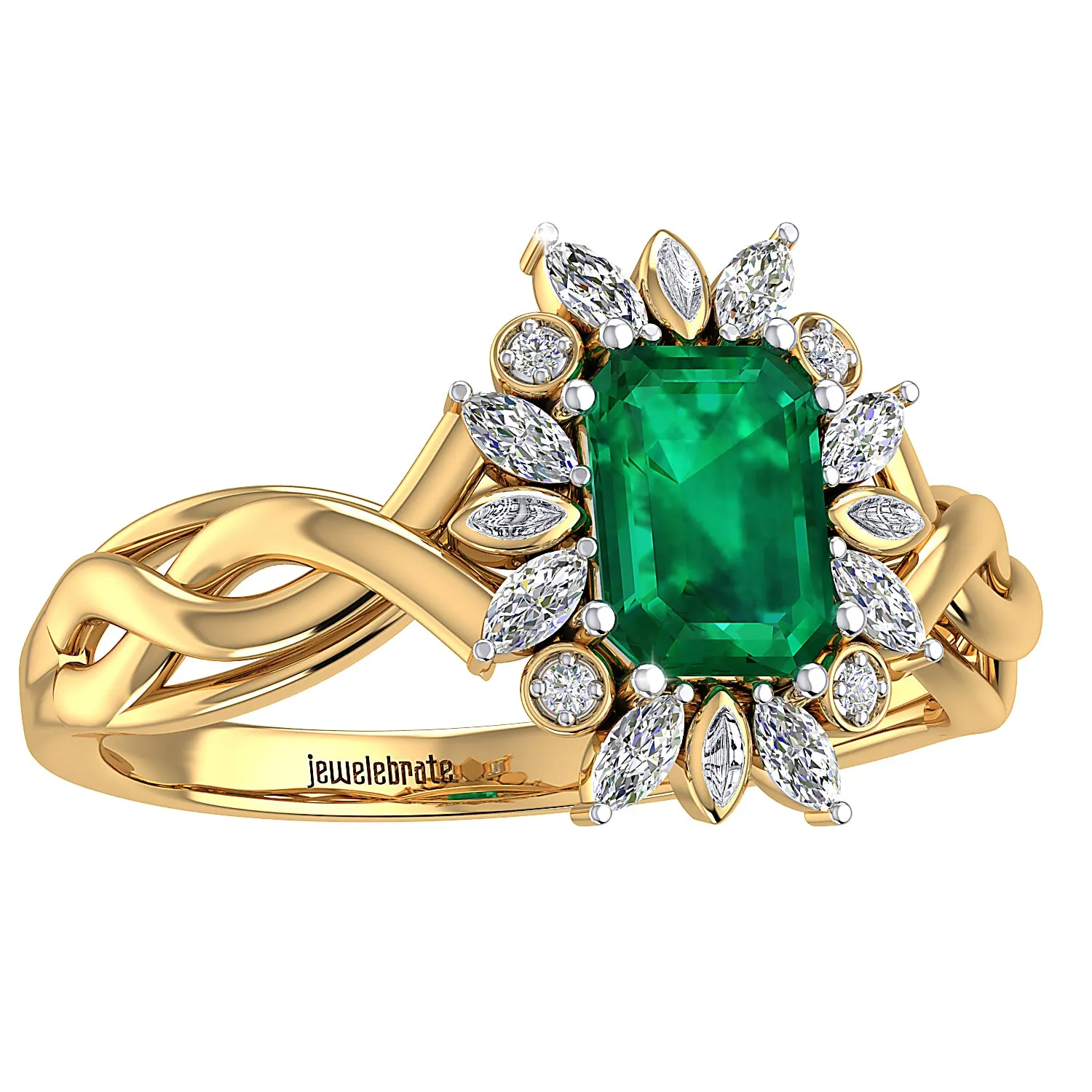 THE ENTWINED EMERALD RING