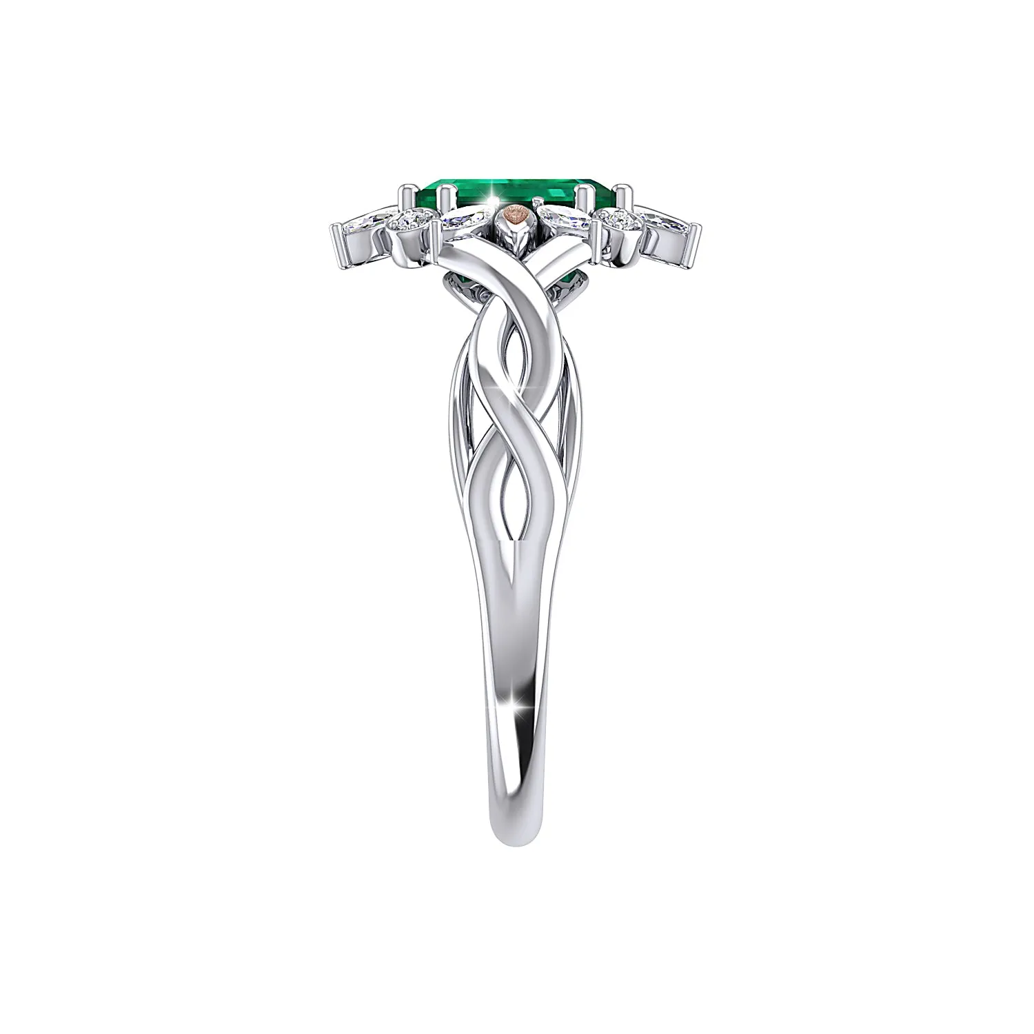 THE ENTWINED EMERALD RING