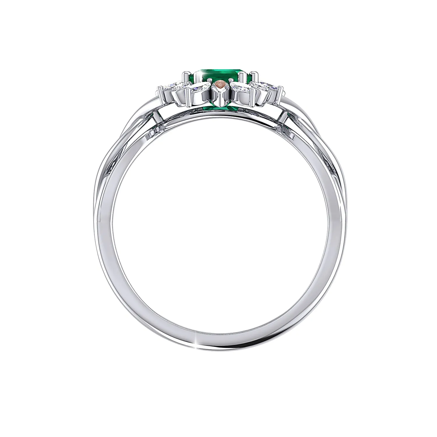 THE ENTWINED EMERALD RING