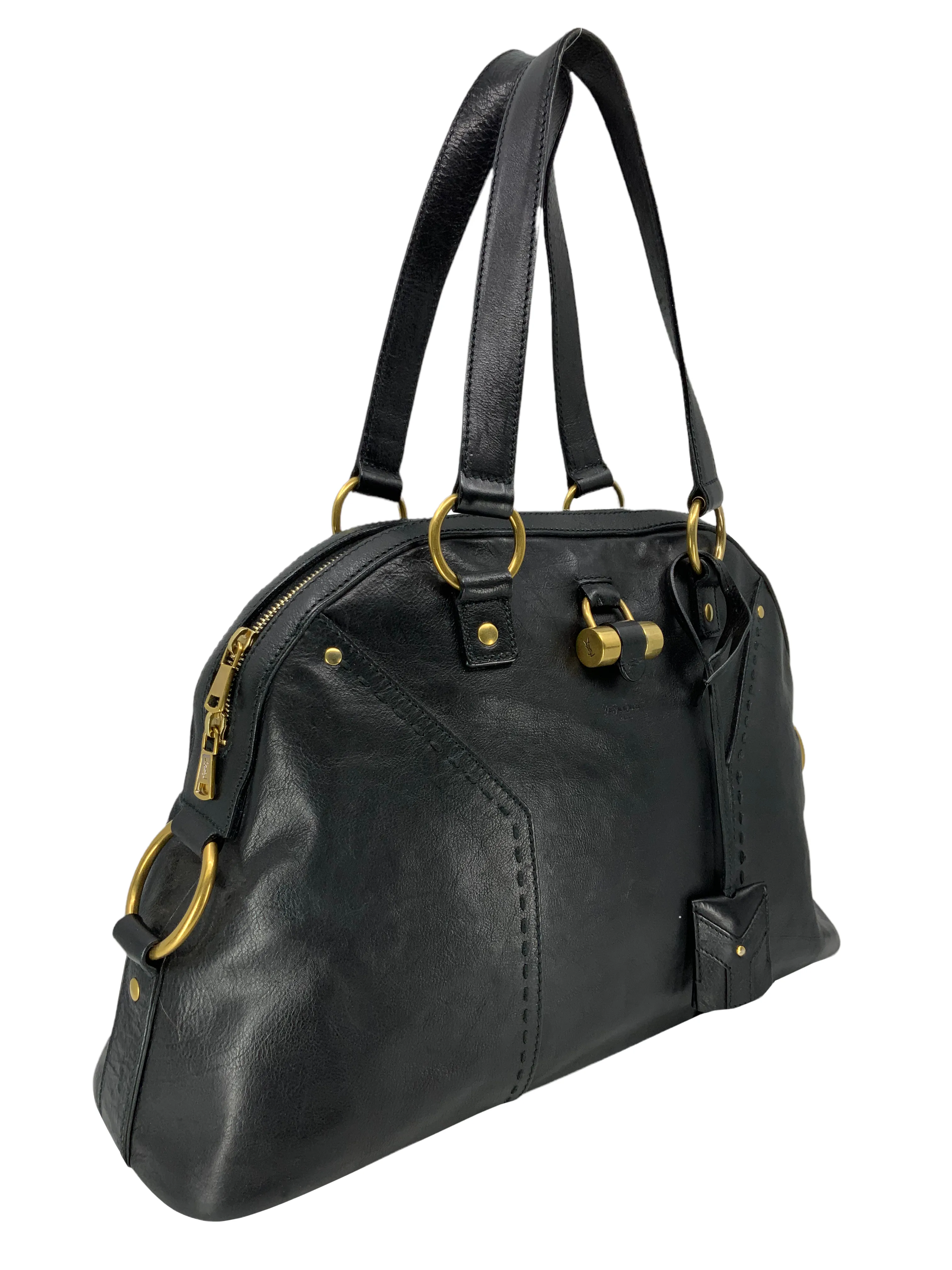Yves Saint Laurent Calfskin Leather Large Muse Bag